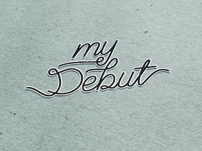 Mydebut font script type typography