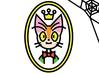 Dr. King Cat cat flat illustration simple
