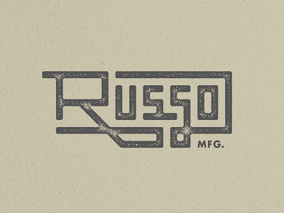 Russo MFG. logo typography