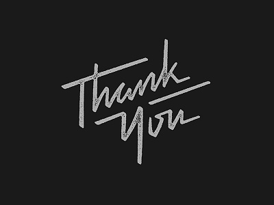 Thank You typography