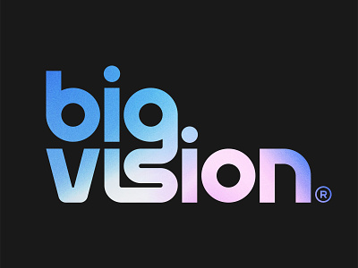 Big Vision® Rebrand branding custom gradient iridescent lettering ligatures logotype rebrand typogaphy vector