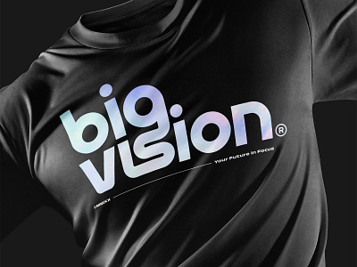 Big Vision® Standard Issue T-Shirt apparel branding foil holographic lettering ligatures logo rebrand studio t shirt typography vector