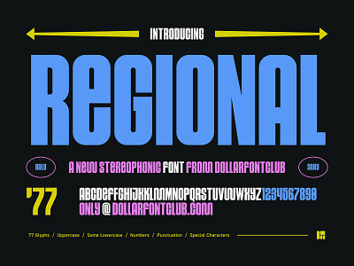 DFC 0024 - Regional - Font Release branding design font lettering logo type type design typography ui ux vector