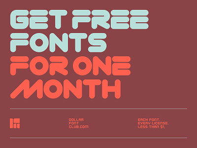 Free Fonts for One Month