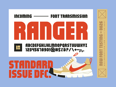 DFC 0026 - Ranger - Font Release branding design font fonts graphic design illustration lettering logo mars yard nasa nike sneakers space camp type typography ui ux vector