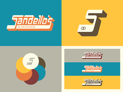 Sandello's Projects & Collectibles - Brand Identity baseball cards brand identity branding design graphic design lettering ligatures logo retro sports type typography vector