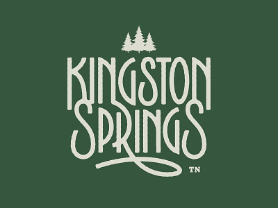 Kingston Spring, TN branding design hometown illustration lettering ligatures logo type typography vector