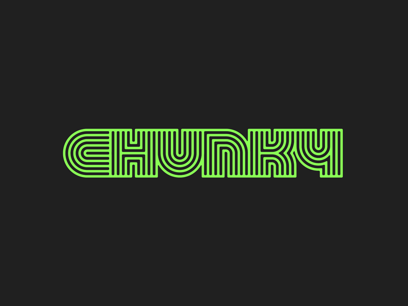 CHUNKY Typeface typography