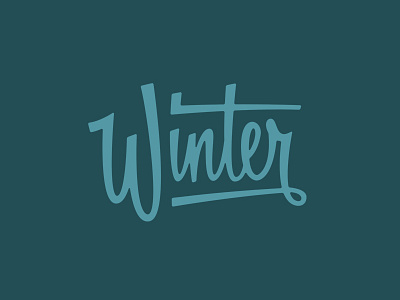 Winter lettering typography