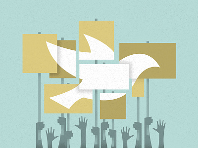 Can Protests Actually Make Peace? editorial illustration