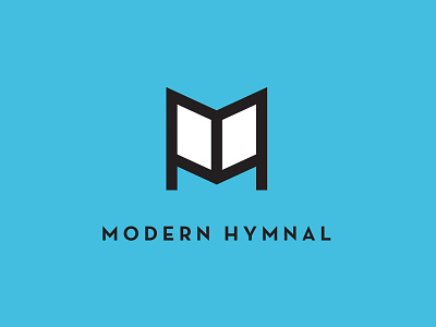 Modern Hymnal brand logo music thick lines vector