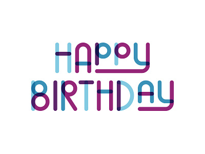 Happy Birthday from IZEA branding custom lettering type typography vector