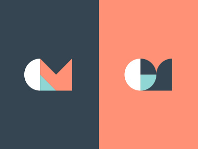 Abstract "CM" Logo Mark Options abstract branding logo mark vector