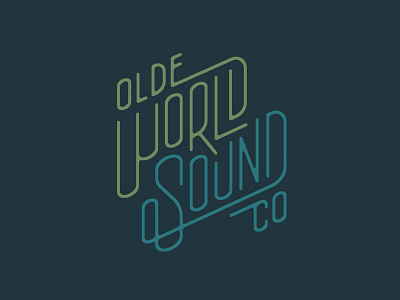 Olde World Sound Co. #1 branding custom lettering logo type vector