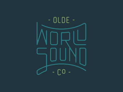 Olde World Sound Co. #2 branding custom lettering logo type vector