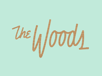 The Woods branding logo mark mid century modern pattern script typography vintage