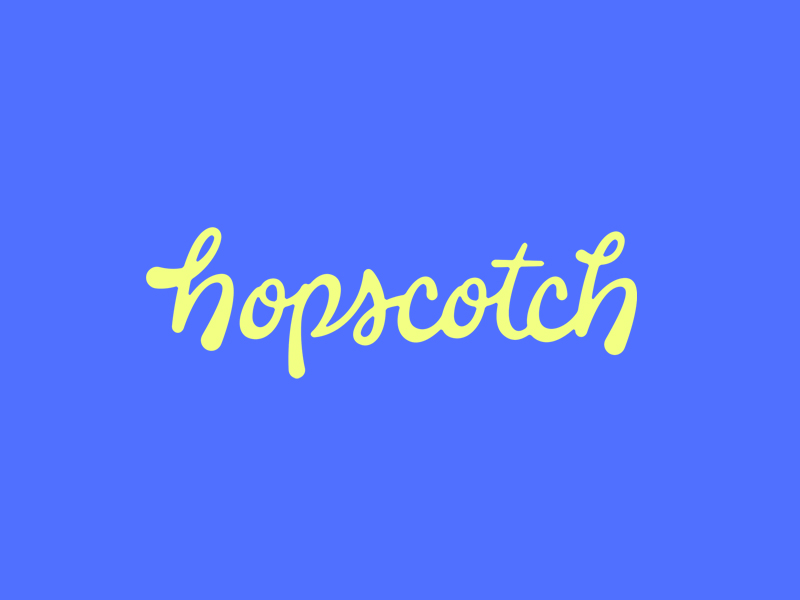 Hopscotch branding lettering ligatures logo mark script type vector
