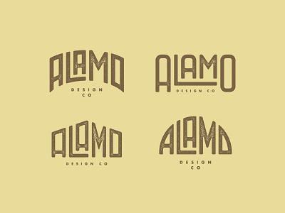 Alamo Design Co. branding furniture lettering logo logotype mark type vector woodshop woodwork