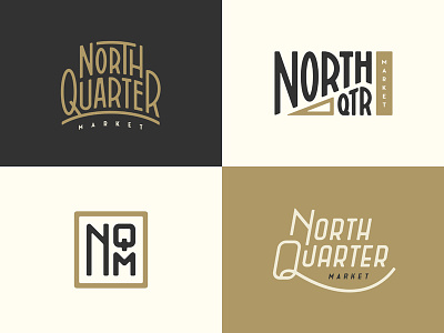 North Quarter Market branding custom lettering ligatures local logo logotype market monogram typography vector