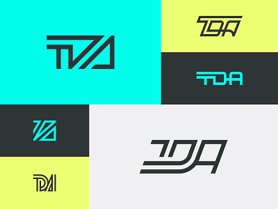 TDA Monogram Logos band branding custom lettering ligatures logo logotype monogram music rebrand typography vector