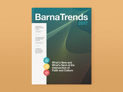 Barna Trends '17 abstract annual book cover design editorial gradient illustration infographics vector year in review