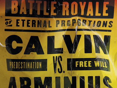 Debating Calvinism editorial poster typography