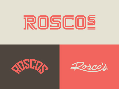 Rosco's #3 branding coffee cold brew custom lettering logo type typography