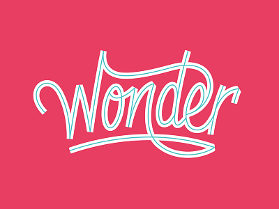 Wonder Script branding custom hand inline lettering ligatures logo script typography