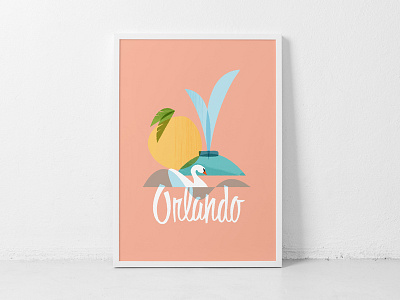 Orlando Design decor florida illustration kitsch mid century mid century modern orlando poster design print retro vector