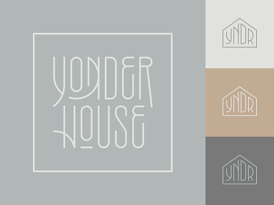 Yonder House Branding branding custom lettering ligatures logo monoweight type typography vector
