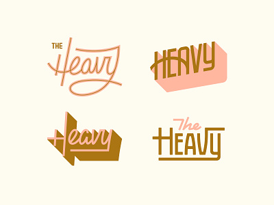 The Heavy #2 (3, 4, and 5) branding custom industrial lettering ligatures logo logotype mono weight retro type typography vector