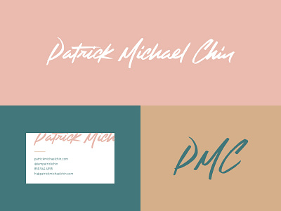 Patrick Michael Chin - Rebrand Pt 2 branding custom lettering ligatures logo logotype photography scrip type typography