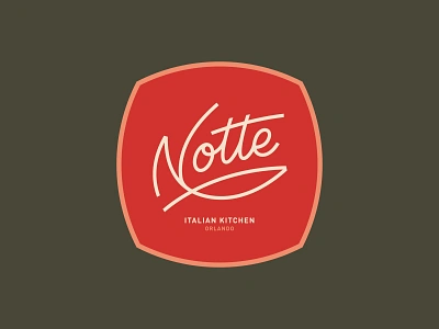 Notte Italian Kitchen branding custom design lettering ligatures logo logotype script type typography vector