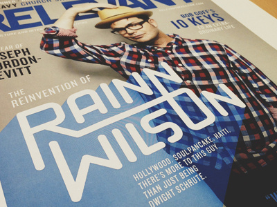 Rainn Wilson / RELEVANT Magazine editorial typography