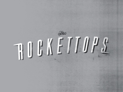 "Rockettops" Band logo typography