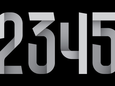 Custom Number Set typography