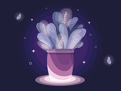 Bright flower app design flat illustration illustrator minimal vector web
