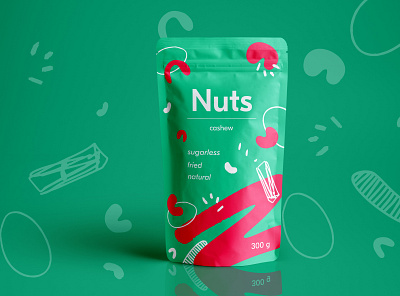 Packaging for Nuts branding design illustrator
