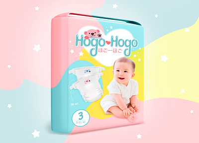 Packaging for diapers branding illustrator package design packaging packaging design