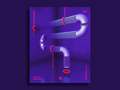 Artinvader Project 152 3d adobe animation art artwork behance blender c4d c4dart loop loop animation looping modernart motiondesign octane poster video