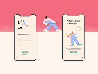 daily activity app design activty app daily activity design illustration ui ux