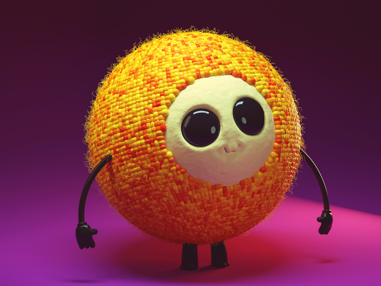 sphere cute monster by Gulnar Rza on Dribbble