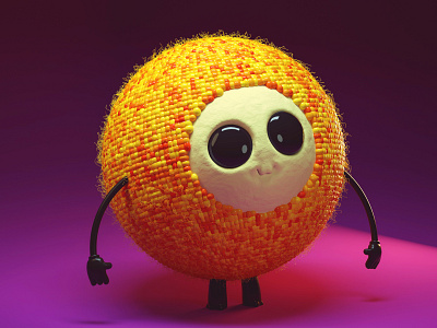 sphere cute monster 3d 3dcharacter avatar character cinema4d cute character cute monster monster