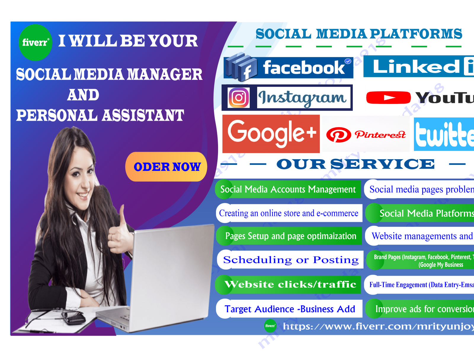 be your social media manager and personal assistant expert by