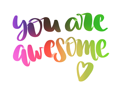 You are awesome lettering procreate