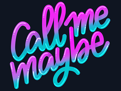 Call me maybe lettering procreate