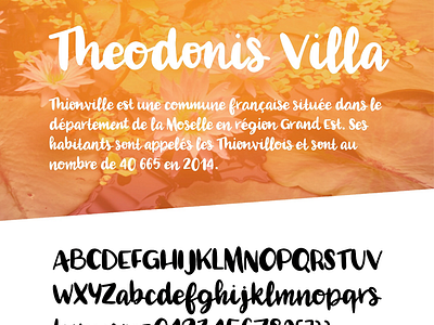 Theodonis Villa font handdrawn script