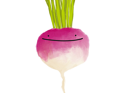 Happy radish illustration procreate radish vegetable