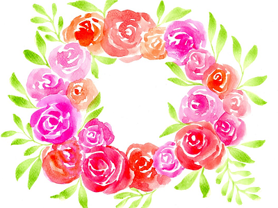 Flower crown flowers watercolor