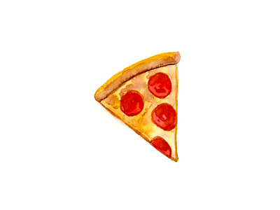 🍕 watercolor emoji pizza